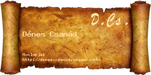 Dénes Csanád névjegykártya